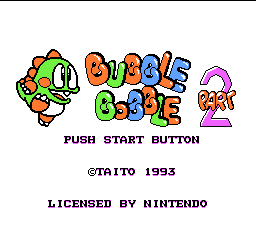 Bubble Bobble Part 2 Title Screen